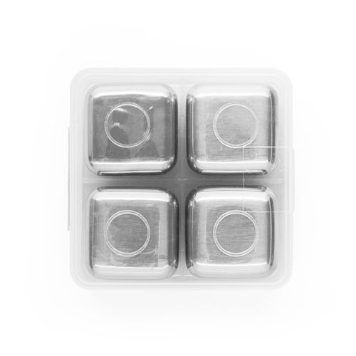 plateado GLACIER. Juego de cubos de acero