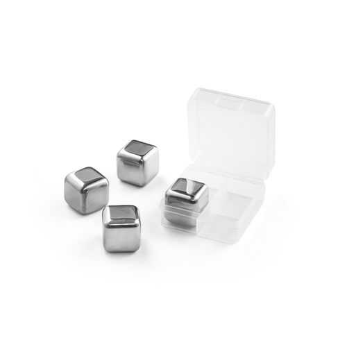 plateado GLACIER. Juego de cubos de acero