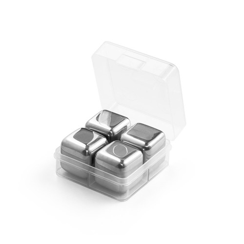 plateado GLACIER. Juego de cubos de acero