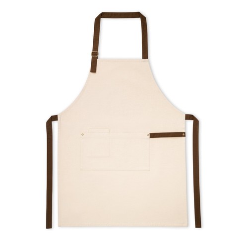 HOLM. Delantal de lona 100% algodón (320 g/m²) con detalles metálicos