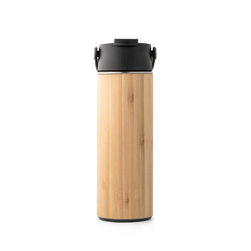 LAVER. Bouteille thermos 440mL en bambou, acier inox et PP - 3
