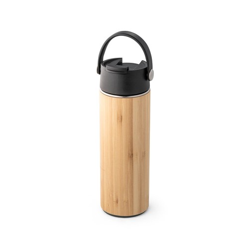 LAVER. Bouteille thermos 440mL en bambou, acier inox et PP - 2