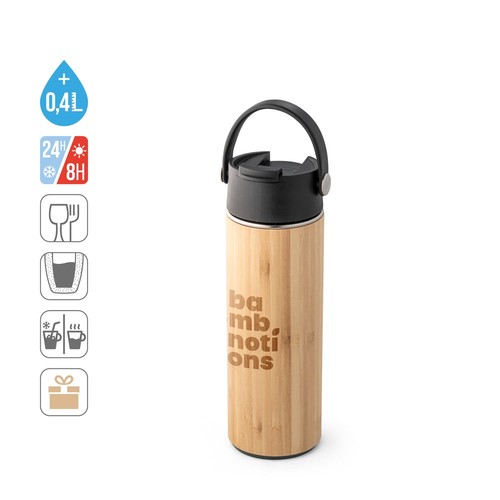LAVER. BOTELLA TERMO AISLADA AL VACÍO DE 440 ML