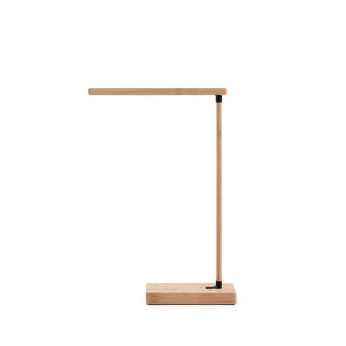 MOREY. Lampe de bureau pliante avec chargeur sans fil ultrarapide de 15 W en bambou - 3