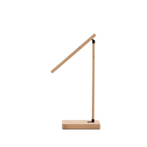 MOREY. Lampe de bureau pliante avec chargeur sans fil ultrarapide de 15 W en bambou - 5
