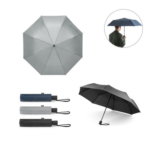 CIMONE. Parapluie pliable en polyester recyclé (100% rPET) pongé 190T avec ouverture automatique - 1