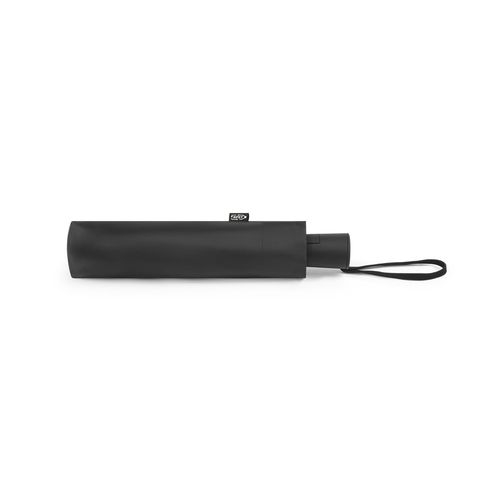 black CIMONE. paraguas plegable poliéster reciclado (100% rPET)