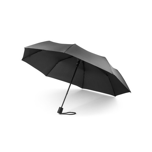 black CIMONE. paraguas plegable poliéster reciclado (100% rPET)