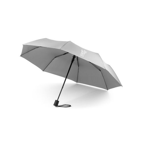 gris claro CIMONE. paraguas plegable poliéster reciclado (100% rPET)