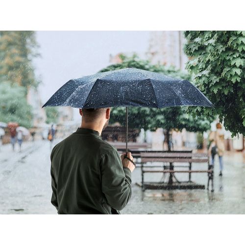 gris claro CIMONE. paraguas plegable poliéster reciclado (100% rPET)