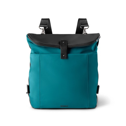 azul petróleo ROVER BACKPACK II. Mochila de tela y PU