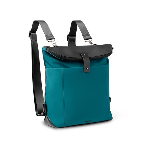 azul petróleo ROVER BACKPACK II. Mochila de tela y PU