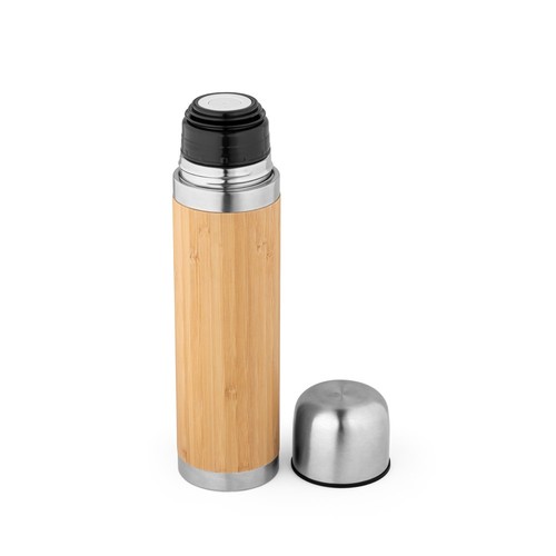 CEYLON. Thermos 450mL en bambou et acier inox - 3