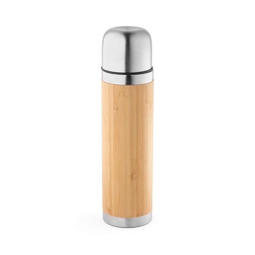 CEYLON. Thermos 450mL en bambou et acier inox - 2