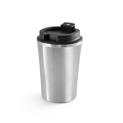 plateado satinado PHELPS. Vaso de viaje de 470 mL