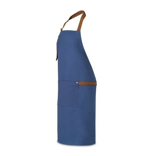 blue VESPER. Delantal de lona 100% algodón (300 g/m²) con detalles metálicos