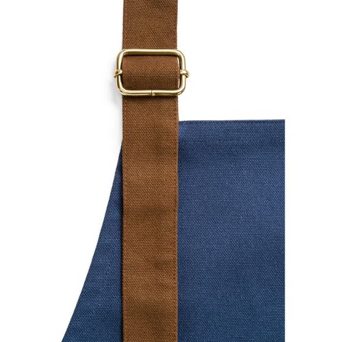 blue VESPER. Delantal de lona 100% algodón (300 g/m²) con detalles metálicos