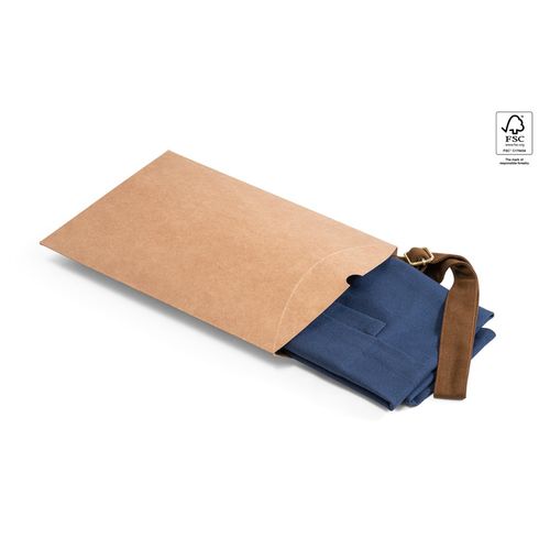 blue VESPER. Delantal de lona 100% algodón (300 g/m²) con detalles metálicos