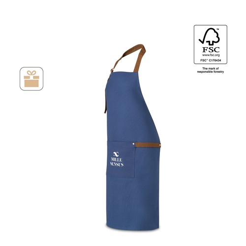VESPER. DELANTAL DE LONA 100% ALGODÓN (300 G/M²) CON DETALLES METÁLICOS