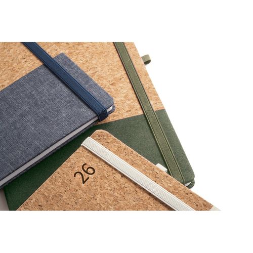 QUENTAL A5. Agenda de corcho y lino