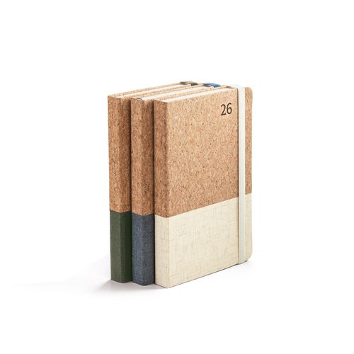 QUENTAL A5. Agenda de corcho y lino