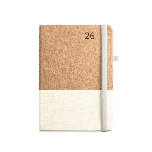 QUENTAL A5. Agenda de corcho y lino