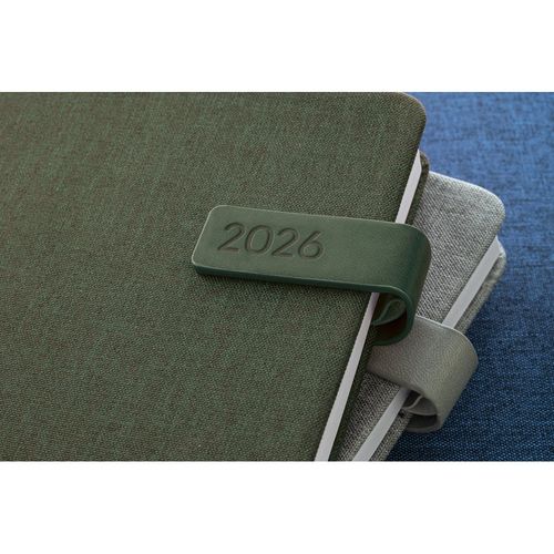 black ANDRESEN A5. Agenda en poliéster reciclado (100% rPET)