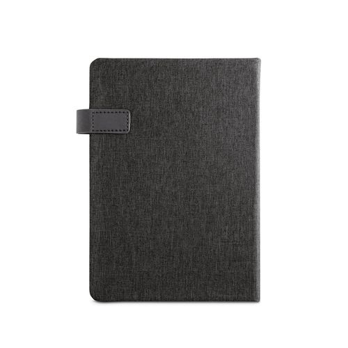 black ANDRESEN A5. Agenda en poliéster reciclado (100% rPET)