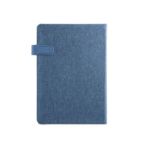 blue ANDRESEN A5. Agenda en poliéster reciclado (100% rPET)