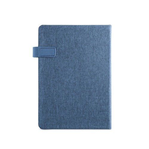 blue ANDRESEN A5. Agenda en poliéster reciclado (100% rPET)
