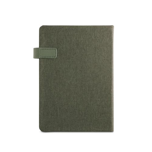 verde oscuro ANDRESEN A5. Agenda en poliéster reciclado (100% rPET)