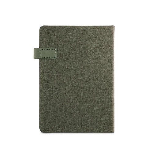 verde oscuro ANDRESEN A5. Agenda en poliéster reciclado (100% rPET)