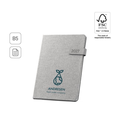 ANDRESEN B5. AGENDA EN POLIÉSTER RECICLADO (100% RPET)