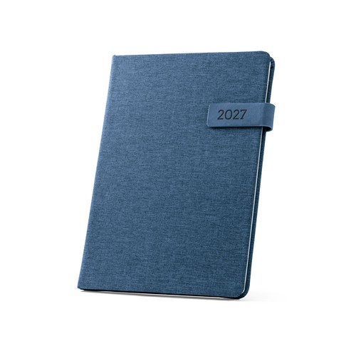 blue ANDRESEN B5. Agenda en poliéster reciclado (100% rPET)