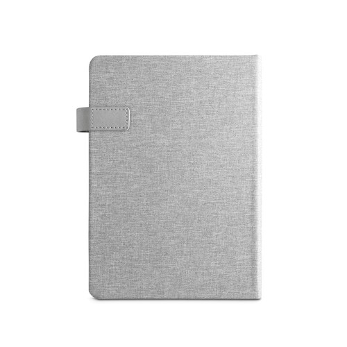 gris claro ANDRESEN B5. Agenda en poliéster reciclado (100% rPET)