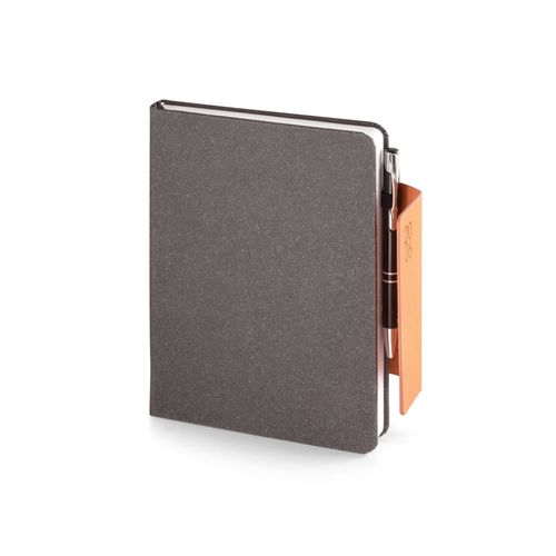 black TAGORE A5. Agenda A5 en piel (58% reciclada)
