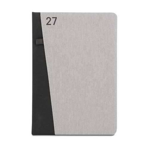 gray LARSSON B5. Agenda B5 en poliéster reciclado (100% rPET)