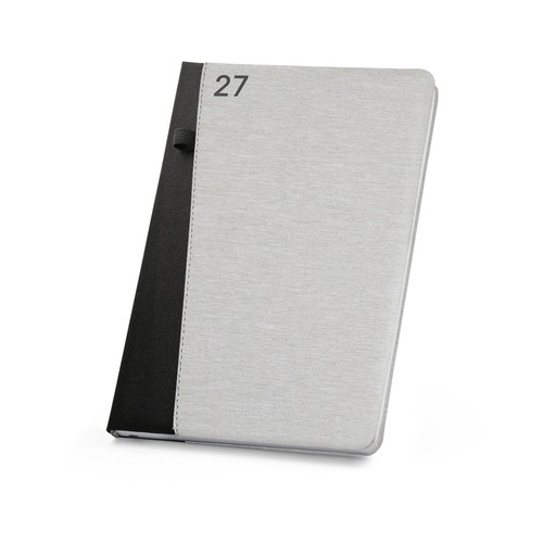 gray LARSSON B5. Agenda B5 en poliéster reciclado (100% rPET)