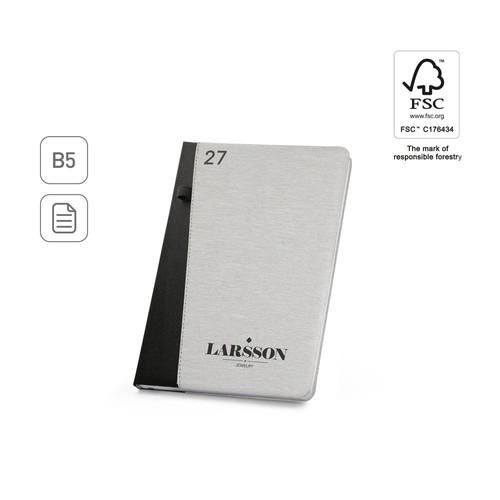 LARSSON B5. AGENDA B5 EN POLIÉSTER RECICLADO (100% RPET)