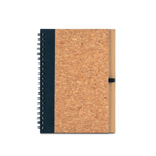 VICENTE. Carnet B6 en liège et polyester recyclé (100% rPET) avec stylo bille - 3