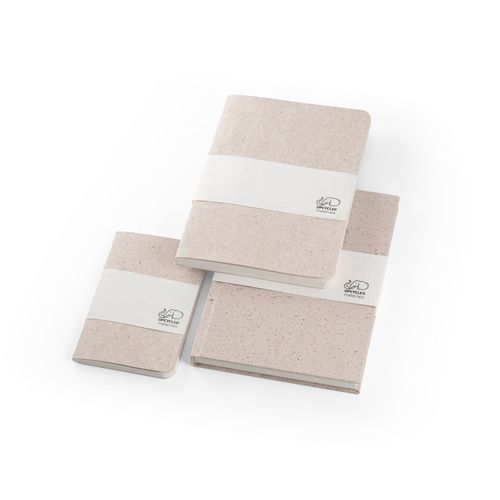 luz natural ORGANIC SEMI-RIGID. Bloc de notas A5 con tapa semirrígida de materia orgánica de elefante (80%)