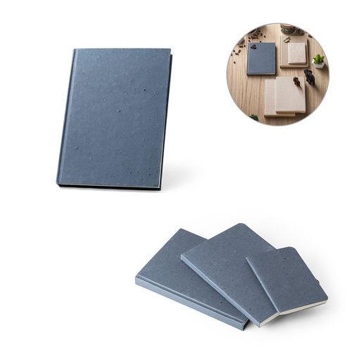 COFFEEPAD RIGID. Bloc-notes A5 avec couverture rigide fabriquée à partir de déchets de coques de café (65%) - 1