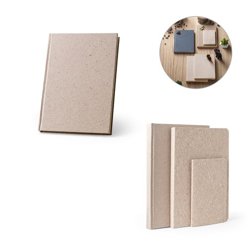 TEAPAD RIGID. Bloc-notes A5 avec couverture rigide fabriquée à partir de déchets de feuilles de thé (65%) - 1