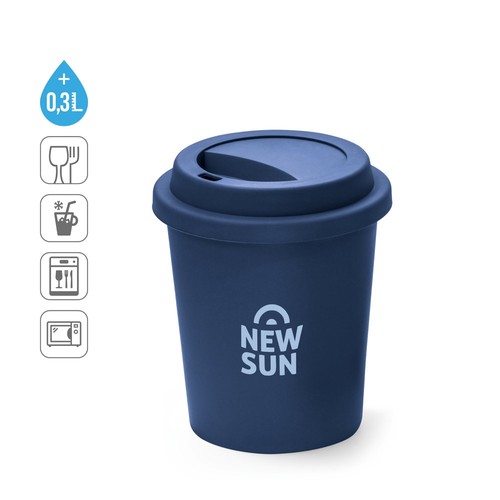 TONALI 350. VASO DE VIAJE DE PP DE PARED SIMPLE