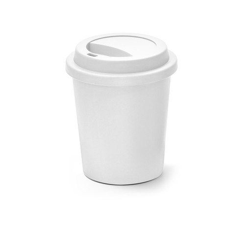 white TONALI 350. Vaso de viaje de PP de pared simple