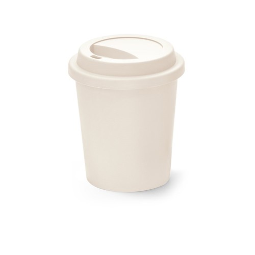 blanco pastel TONALI 350. Vaso de viaje de PP de pared simple