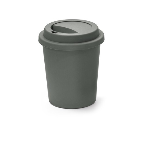 gris oscuro TONALI 350. Vaso de viaje de PP de pared simple