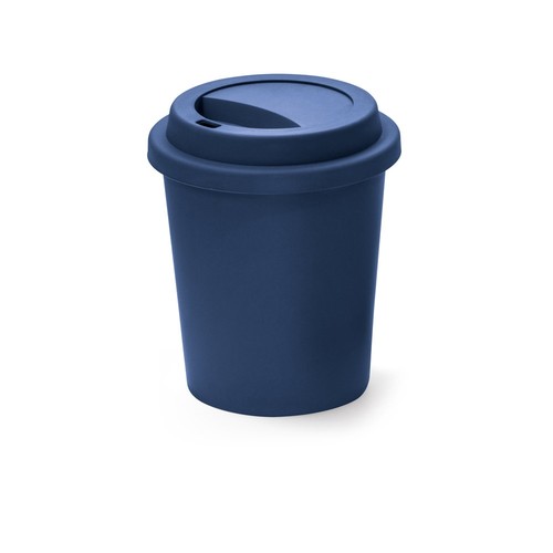 azul marino TONALI 350. Vaso de viaje de PP de pared simple