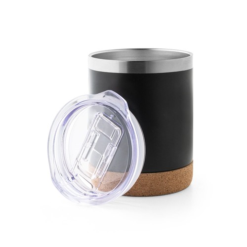 black SOLBERG TUMBLER. Taza de viaje de 400 mL