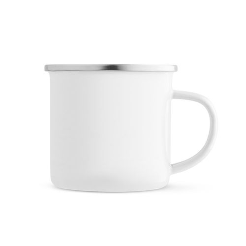 white GOTZE SUB. Taza esmaltada para sublimación 350 mL
